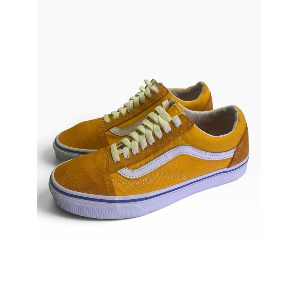 Vans Old Skool Yellow Suede Canvas Skate Shoes Sneakers Women's 8 Men's 6.5 Low